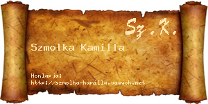 Szmolka Kamilla névjegykártya